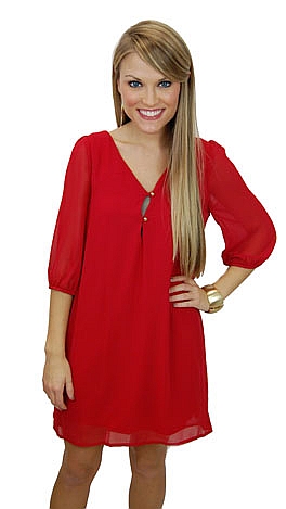 Morgan Dress, Red
