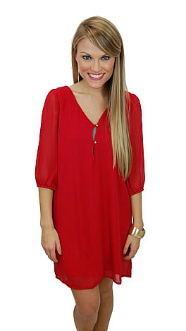 Morgan Dress, Red