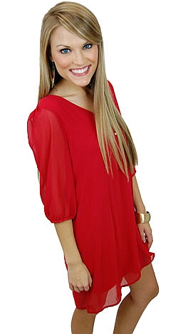 Morgan Dress, Red
