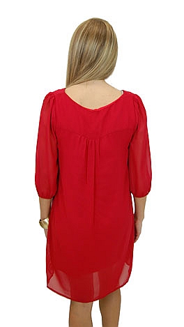 Morgan Dress, Red