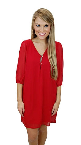 Morgan Dress, Red