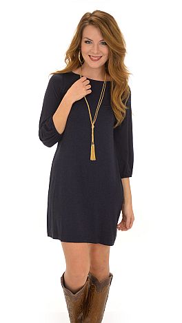 Basic Boatneck Tunic, Navy