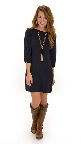 Basic Boatneck Tunic, Navy