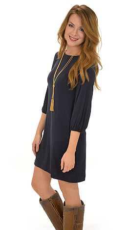 Basic Boatneck Tunic, Navy