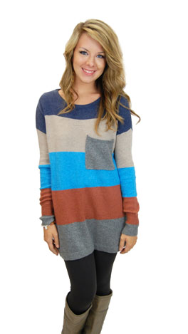 Cinnamon Spice It Up Sweater, Blue