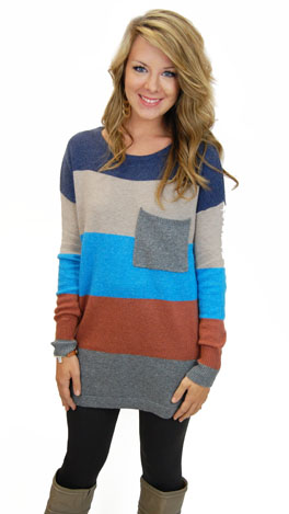 Cinnamon Spice It Up Sweater, Blue