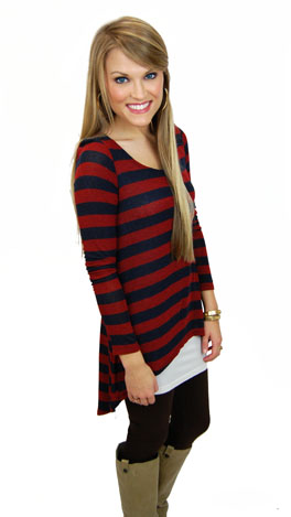 Girl Next Door Tunic, Red