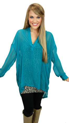 The Katie Tunic, Teal