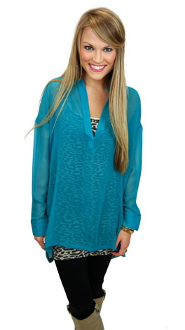 The Katie Tunic, Teal