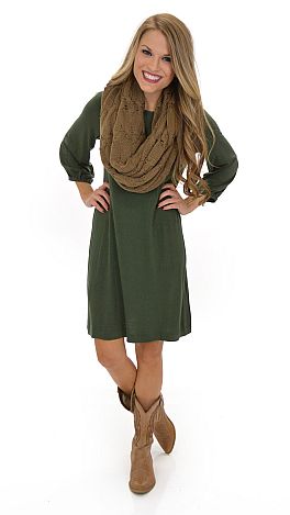 Basic Boatneck Tunic, Olive