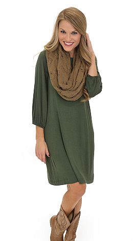 Basic Boatneck Tunic, Olive