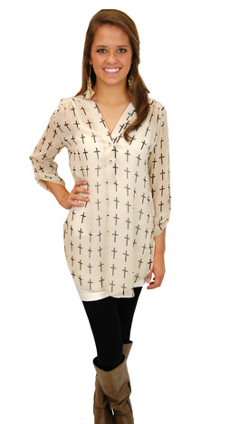 Cross Boyfriend Tunic