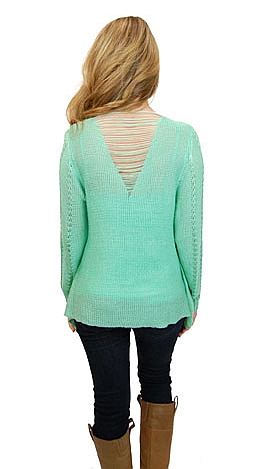 String Back Sweater