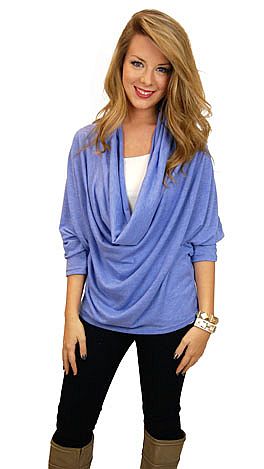 Curtain Call Top, Periwinkle