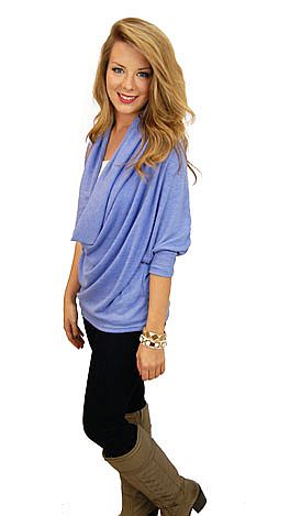 Curtain Call Top, Periwinkle