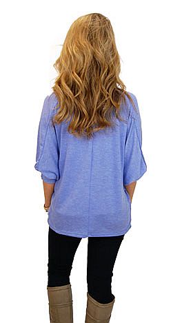 Curtain Call Top, Periwinkle