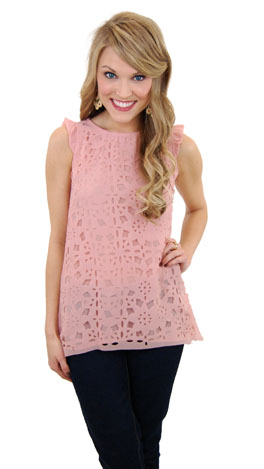 Lace of the Future Top, Blush