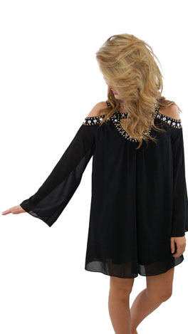 Greek Goddess Dress, Black