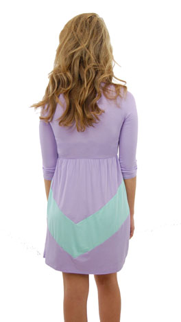 Chevron Stripe Dress, Violet