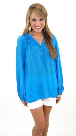Lilly Pulitzer Elsa Top, Flutter Blue