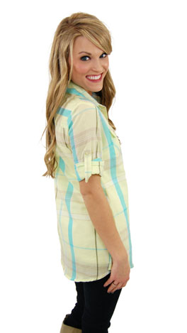 Lilly Plaid Top, Yellow