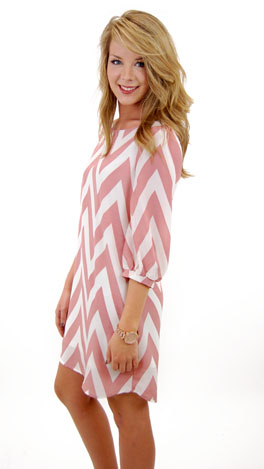 Blush Chevron Dress