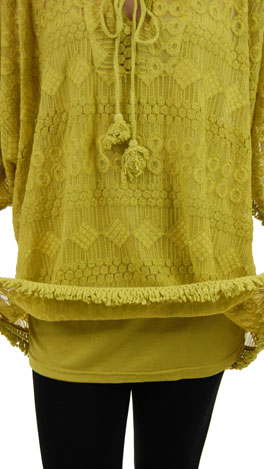 Chartreuse Lace Tunic