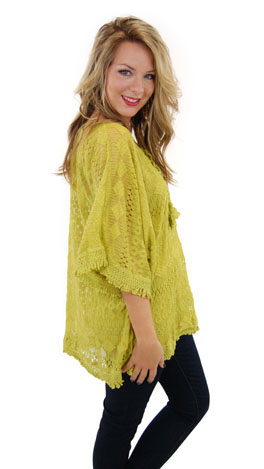 Chartreuse Lace Tunic