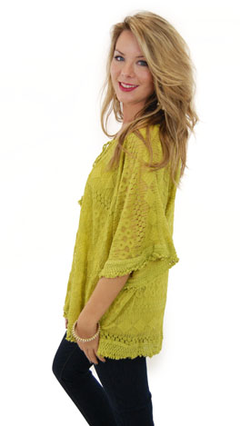 Chartreuse Lace Tunic