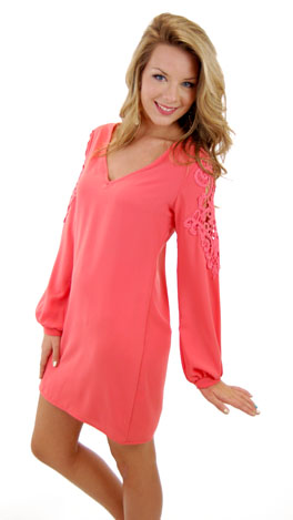 Just a Glimpse Dress, Coral