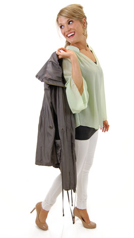 KARLIE Pistaccio Blouse