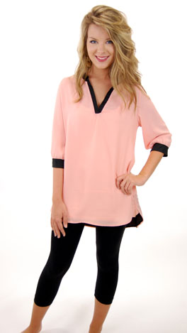 Class Act Tunic, Peach