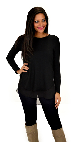 Double Your Fun Top, Black