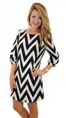 Black Chevron Dress