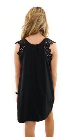 Trim Shady Dress, Black