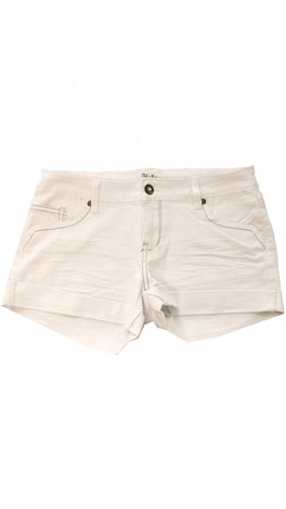 White Crinkled Shorts