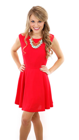 Right On Target Dress, Red