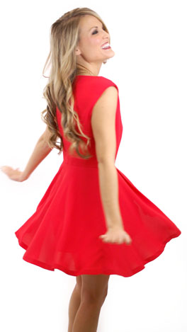 Right On Target Dress, Red