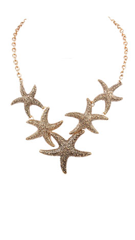 Gold Starfish Necklace - Accessories - The Blue Door Boutique