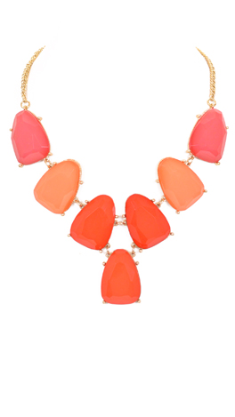 Orange Pink Y Necklace