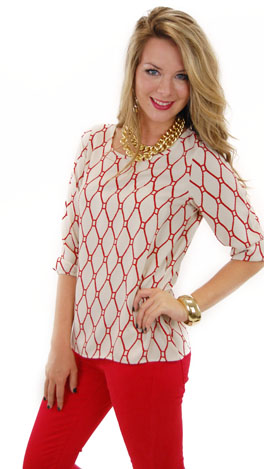 Red Ropes Blouse
