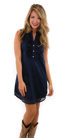 At Your Leisure Dress, Navy
