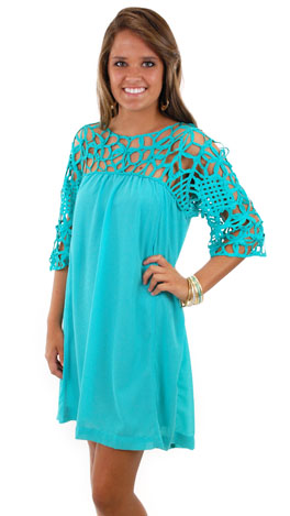 Made You Loop Dress, Teal
