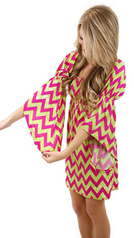 Shoulder Shimmy Dress, Pink