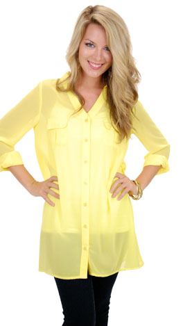 Jet Setter Tunic, Yellow
