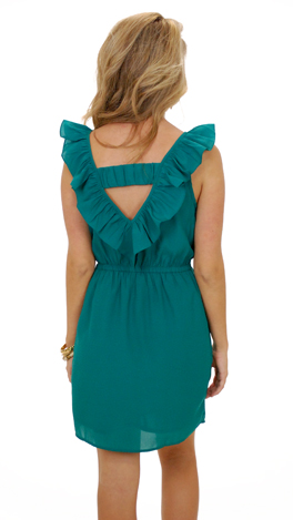 Ruffle My Truffle Dress, Green