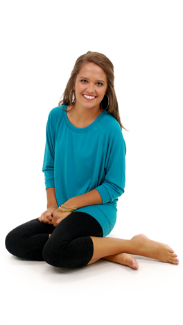 Slouchy Dolman Tunic, Dark Jade