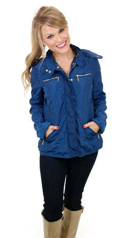 Classic Quilted Jacket, Navy