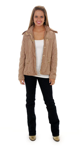 Classic Quilted Jacket, Camel