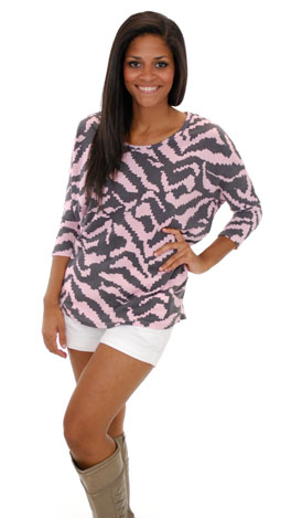 Lux Lounge Top, Pink